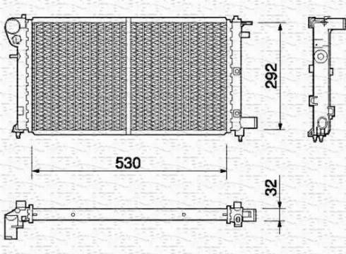 Magneti Marelli 350213375000 - Radiator, engine cooling autospares.lv