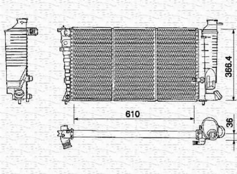 Magneti Marelli 350213376000 - Radiator, engine cooling autospares.lv