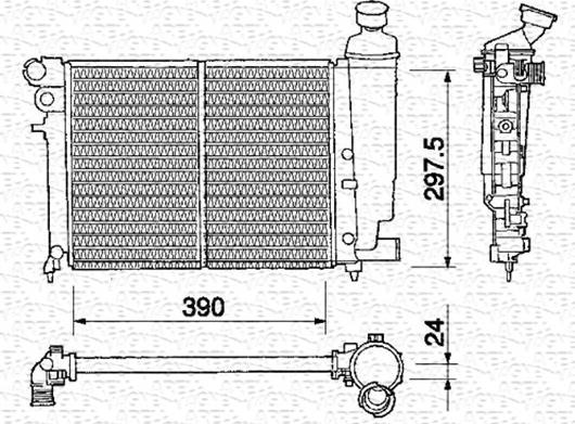 Magneti Marelli 350213371000 - Radiator, engine cooling autospares.lv