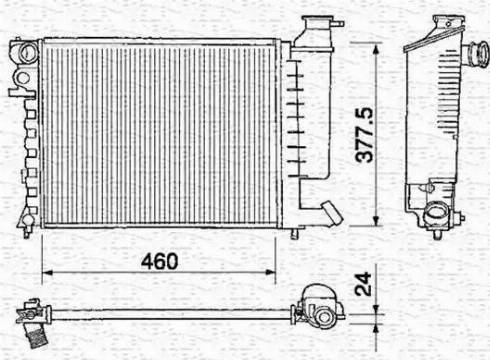 Magneti Marelli 350213373000 - Radiator, engine cooling autospares.lv