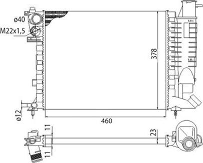 Magneti Marelli 350213373003 - Radiator, engine cooling autospares.lv