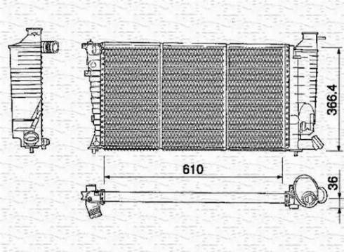 Magneti Marelli 350213377000 - Radiator, engine cooling autospares.lv