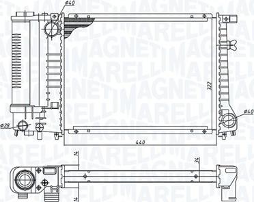 Magneti Marelli 350213240000 - Radiator, engine cooling autospares.lv