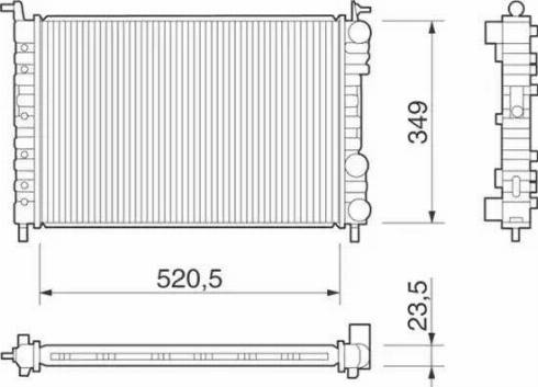 Magneti Marelli 350213259000 - Radiator, engine cooling autospares.lv