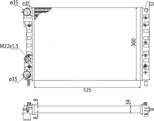 Magneti Marelli 350213259003 - Radiator, engine cooling autospares.lv