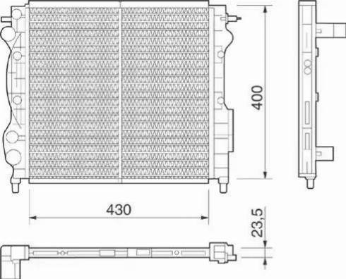 Magneti Marelli 350213255000 - Radiator, engine cooling autospares.lv