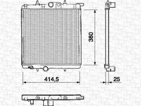 Magneti Marelli 350213250000 - Radiator, engine cooling autospares.lv