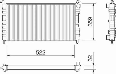 Magneti Marelli 350213258000 - Radiator, engine cooling autospares.lv