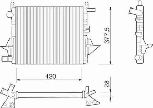 Magneti Marelli 350213265000 - Radiator, engine cooling autospares.lv