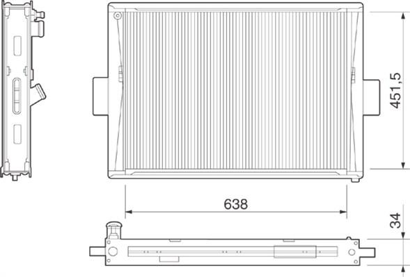 Magneti Marelli 350213266000 - Radiator, engine cooling autospares.lv