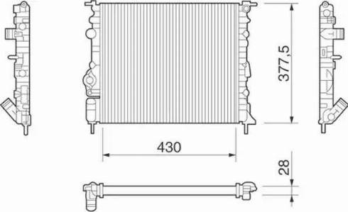 Magneti Marelli 350213261000 - Radiator, engine cooling autospares.lv