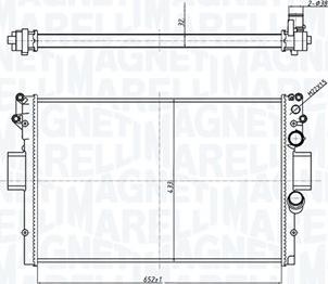 Magneti Marelli 350213209400 - Radiator, engine cooling autospares.lv