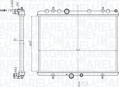 Magneti Marelli 350213209600 - Radiator, engine cooling autospares.lv