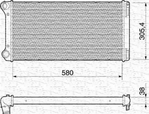 Magneti Marelli 350213200000 - Radiator, engine cooling autospares.lv