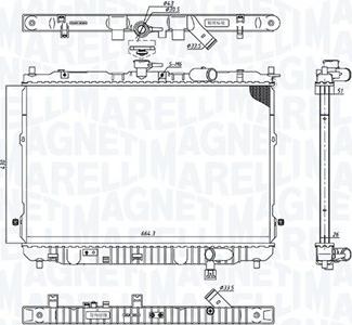 Magneti Marelli 350213201400 - Radiator, engine cooling autospares.lv