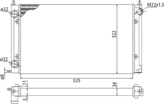 Magneti Marelli 350213203003 - Radiator, engine cooling autospares.lv