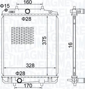 Magneti Marelli 350213203100 - Radiator, engine cooling autospares.lv