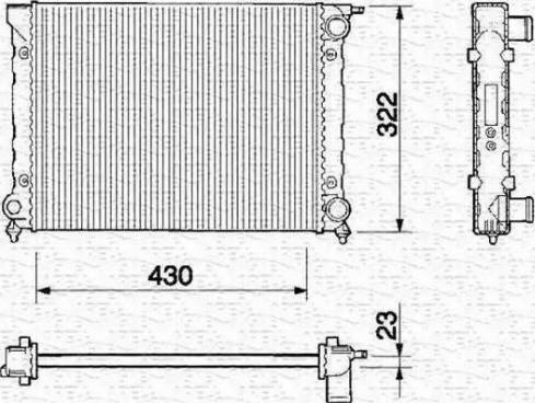 Magneti Marelli 350213202000 - Radiator, engine cooling autospares.lv