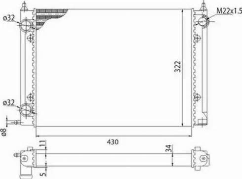 Magneti Marelli 350213202003 - Radiator, engine cooling autospares.lv