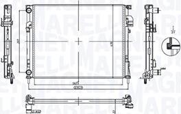 Magneti Marelli 350213212900 - Radiator, engine cooling autospares.lv