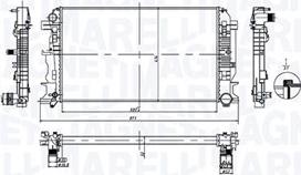 Magneti Marelli 350213212600 - Radiator, engine cooling autospares.lv