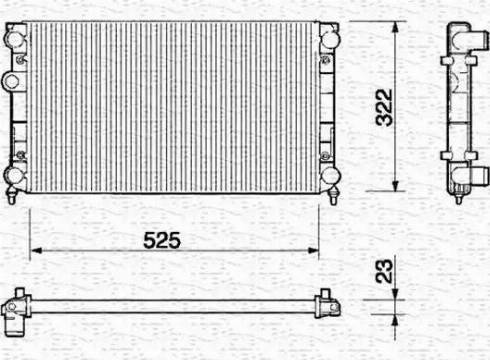 Magneti Marelli 350213212000 - Radiator, engine cooling autospares.lv