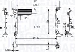 Magneti Marelli 350213217900 - Radiator, engine cooling autospares.lv