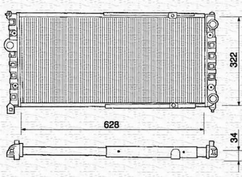 Magneti Marelli 350213235000 - Radiator, engine cooling autospares.lv