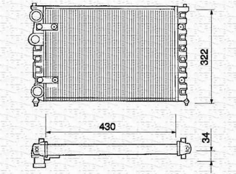 Magneti Marelli 350213232000 - Radiator, engine cooling autospares.lv