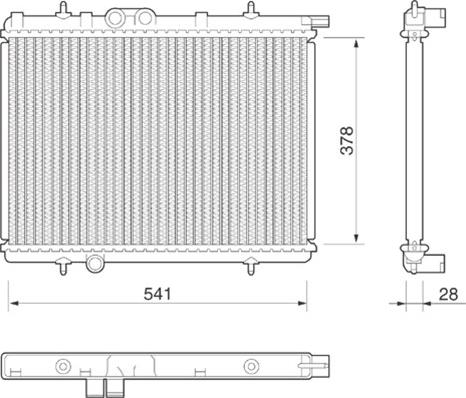 Magneti Marelli 350213797000 - Radiator, engine cooling autospares.lv