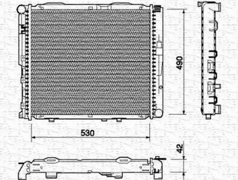 Magneti Marelli 350213745000 - Radiator, engine cooling autospares.lv