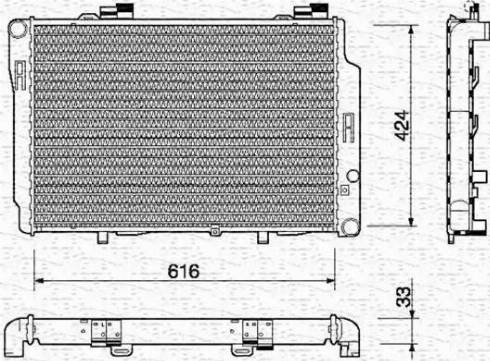 Magneti Marelli 350213741000 - Radiator, engine cooling autospares.lv