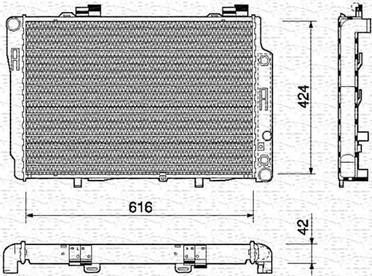 Magneti Marelli 350213743000 - Radiator, engine cooling autospares.lv