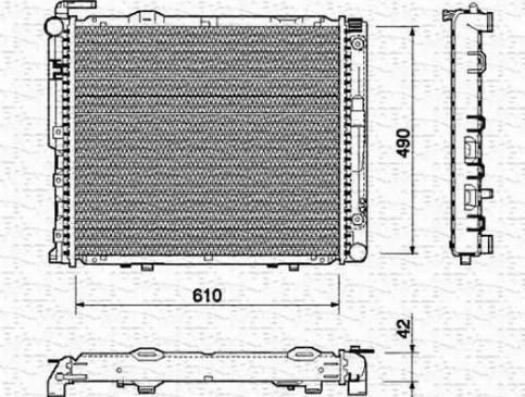 Magneti Marelli 350213747000 - Radiator, engine cooling autospares.lv