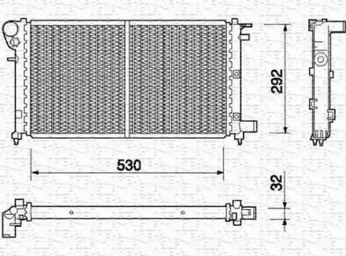 Magneti Marelli 350213756000 - Radiator, engine cooling autospares.lv