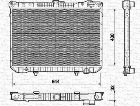 Magneti Marelli 350213751000 - Radiator, engine cooling autospares.lv