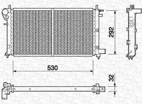 Magneti Marelli 350213757000 - Radiator, engine cooling autospares.lv