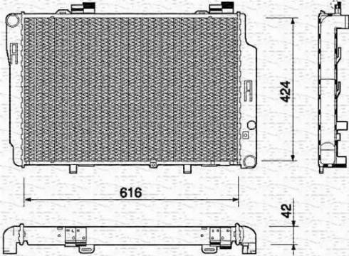 Magneti Marelli 350213765000 - Radiator, engine cooling autospares.lv