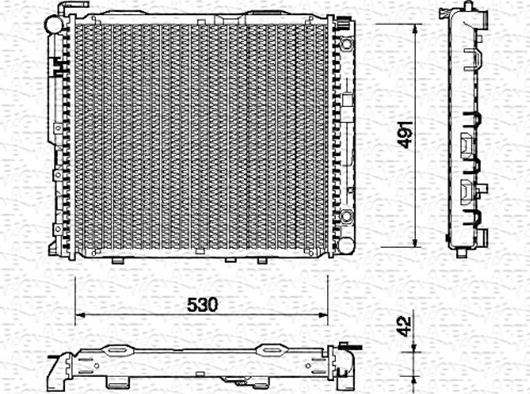 Magneti Marelli 350213763000 - Radiator, engine cooling autospares.lv