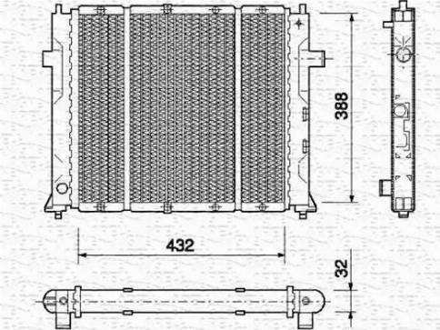 Magneti Marelli 350213762000 - Radiator, engine cooling autospares.lv