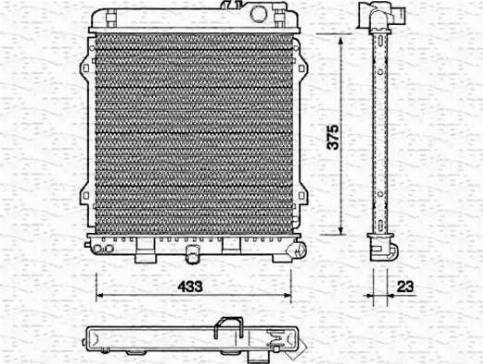 Magneti Marelli 350213701000 - Radiator, engine cooling autospares.lv