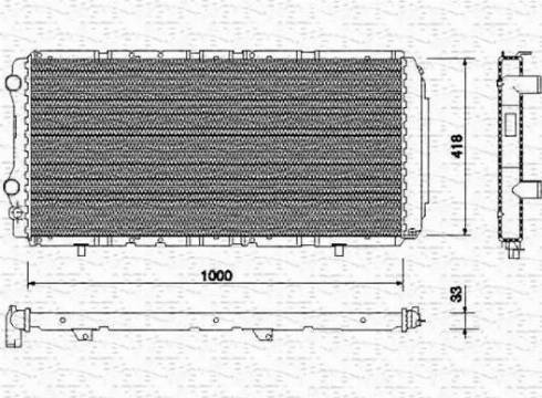 Magneti Marelli 350213708000 - Radiator, engine cooling autospares.lv