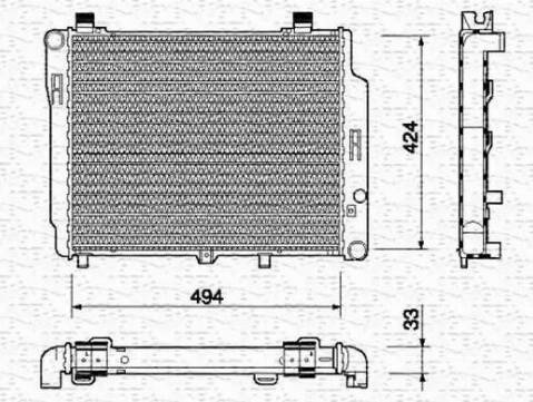 Magneti Marelli 350213714000 - Radiator, engine cooling autospares.lv