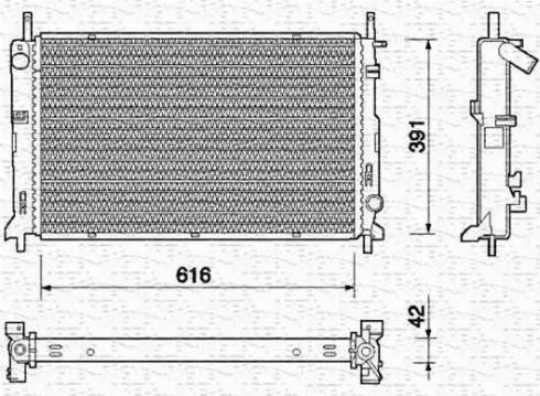 Magneti Marelli 350213716000 - Radiator, engine cooling autospares.lv