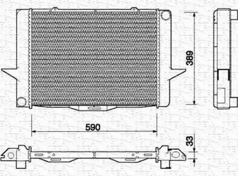 Magneti Marelli 350213713000 - Radiator, engine cooling autospares.lv