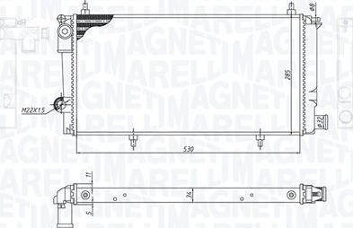 Magneti Marelli 350213786000 - Radiator, engine cooling autospares.lv