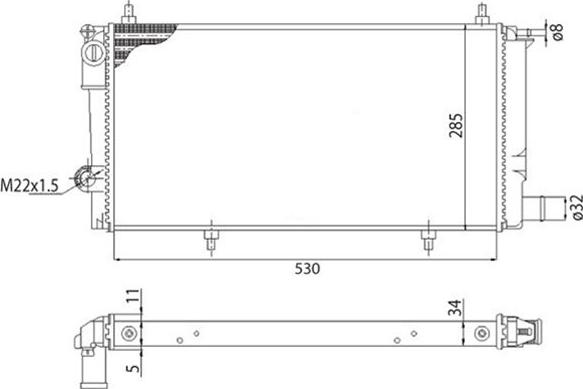 Magneti Marelli 350213786003 - Radiator, engine cooling autospares.lv