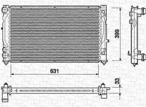 Magneti Marelli 350213739000 - Radiator, engine cooling autospares.lv