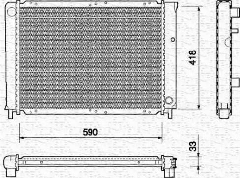 Magneti Marelli 350213735000 - Radiator, engine cooling autospares.lv