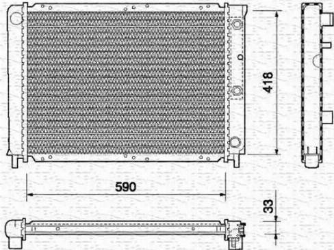 Magneti Marelli 350213736000 - Radiator, engine cooling autospares.lv